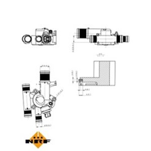 NRF 725011 Cooling system thermostat (89°C, in housing) fits: NISSAN PRIMERA