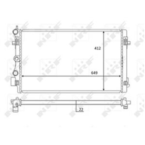 NRF 59056 Mootori radiaator sobib: AUDI A1 SEAT IBIZA IV, IBIZA IV SC, IBI