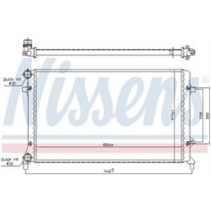 NIS 65277 Mootori radiaator (Automaatne/Manuaalne) sobib: AUDI A3 SEAT ALT