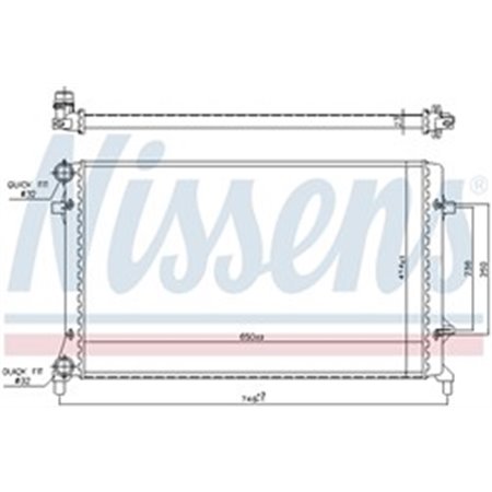 65277 Radiaator,mootorijahutus NISSENS