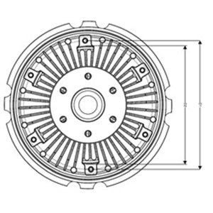 NRF 49040 Fan clutch fits: RVI MASCOTT DXi3/ZD3A600/ZD3A604 05.04 12.10