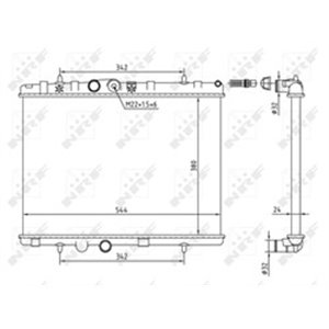 NRF 58226A Mootori radiaator (Manuaalne) sobib: DS DS 3 CITROEN BERLINGO/MI