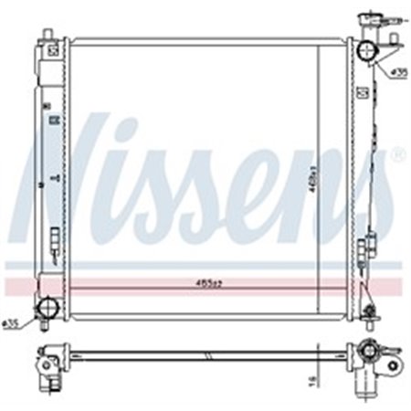 675019 Radiator, engine cooling NISSENS