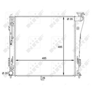 NRF 59087 Mootori radiaator (Automaatne) sobib: HYUNDAI I40 I, I40 I CW 1.7