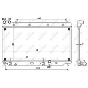 NRF 53110 Mootori radiaator sobib: HONDA JAZZ II 1.2/1.3/1.4 03.02 10.08