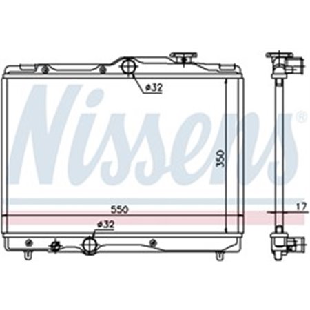 64839 Radiator, engine cooling NISSENS