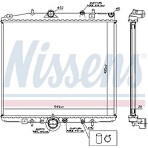 NISSENS 63695A - Engine radiator (with first fit elements) fits: CITROEN C8, JUMPY; FIAT ULYSSE; LANCIA PHEDRA; PEUGEOT 807, EXP