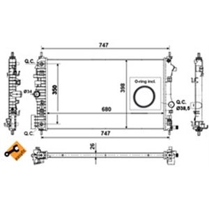 53777 Radiator, engine cooling NRF - Top1autovaruosad