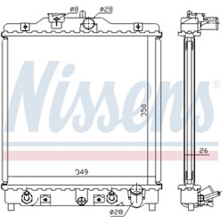 633081 Radiator, engine cooling NISSENS