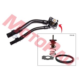 MOTORAD 799-88K - Cooling system thermostat (88°C) fits: SMART FORTWO 1.0 01.07-