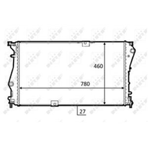 NRF 58498 Mootori radiaator sobib: OPEL VIVARO A 2.0D 01.06 07.14