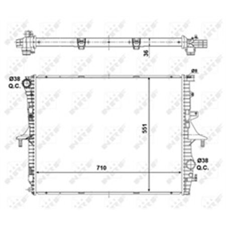 53798 Radiaator,mootorijahutus NRF