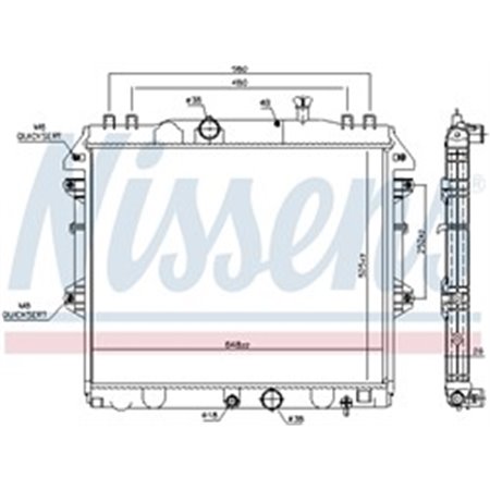 646807 Radiator, engine cooling NISSENS