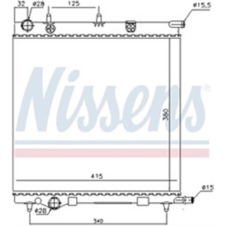 61284 Radiator, engine cooling NISSENS