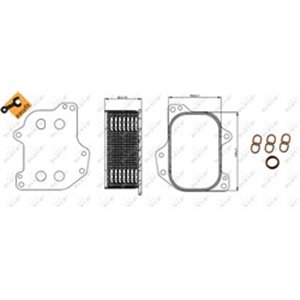 NRF 31267 Oil cooler (with gaskets with seal) fits: MAN TGE AUDI A1, A3, 