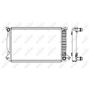 NRF 50544 Mootori radiaator sobib: AUDI A4 B6, A4 B7 2.5D 11.00 05.06