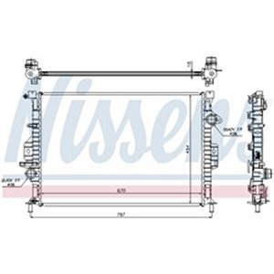 NIS 66857 Mootori radiaator (Manuaalne) sobib: VOLVO S60 II, S80 II, V40, V