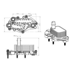 NRF 31842 - Oil radiator fits: OPEL ASTRA J, ASTRA J GTC, ASTRA K, INSIGNIA A, MERIVA B, MOKKA / MOKKA X, ZAFIRA C 1.6D 02.13-