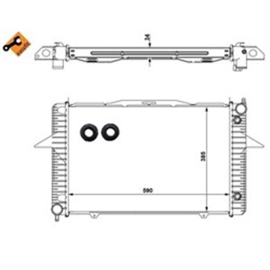 NRF 58343 Mootori radiaator (lihtsalt paigaldatav) sobib: VOLVO C70 I, S70,