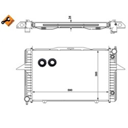 58343 Radiaator,mootorijahutus NRF