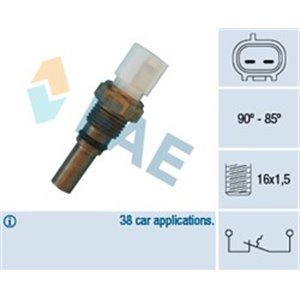 FAE 36540 - Radiator fan thermostatic switch fits: LEXUS GS, LS; TOYOTA CARINA E VI, CELICA, COROLLA, PICNIC, RAV 4 I 1.9D-4.3 1