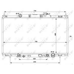 NRF 53574 Mootori radiaator (Automaatne) sobib: HONDA CR V II 2.0 09.01 03.