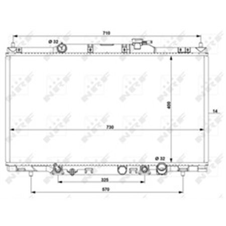 53574 Radiator, engine cooling NRF