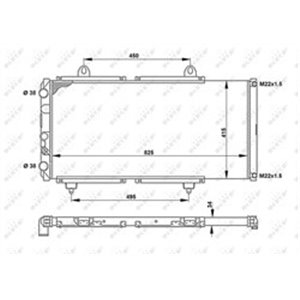 NRF 52152 Mootori radiaator sobib: ALFA ROMEO AR 6 CITROEN C25 FIAT DUCAT