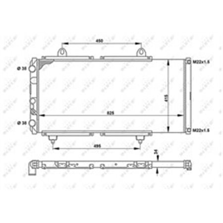 52152 Radiator, engine cooling NRF