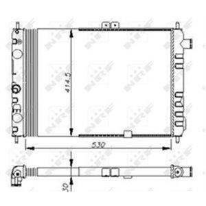 NRF 58670 - Engine radiator fits: OPEL ASCONA C, KADETT D 1.3-2.0 09.81-08.88