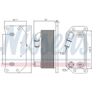 NIS 91188 Oil radiator fits: VOLVO C30, C70 II, S40 I, S40 II, S60 I, S60 I