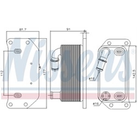 91188 Oil Cooler, engine oil NISSENS