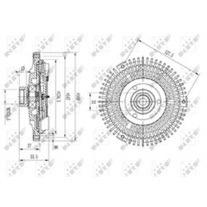 NRF 49581 - Fan clutch fits: BMW 5 (E34), 5 (E39), 7 (E32), 7 (E38), 8 (E31) 3.0-5.6 09.87-12.03