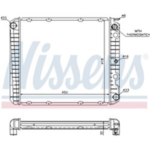 NIS 65525A Mootori radiaator sobib: VOLVO 240, 740, 760, 940, 940 II 2.0/2.1