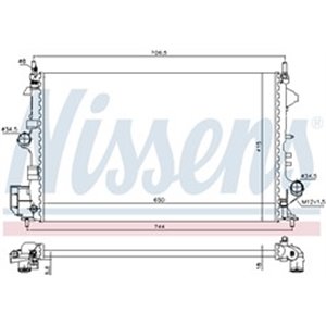NISSENS 630789 - Engine radiator  Manual  - Top1autovaruosad
