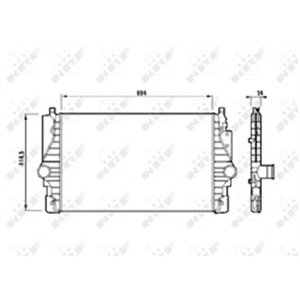 NRF 30873 - Intercooler fits: VW CALIFORNIA T4 CAMPER, PASSAT B5, PASSAT B5.5, TRANSPORTER IV 2.5D/2.8 09.95-05.05