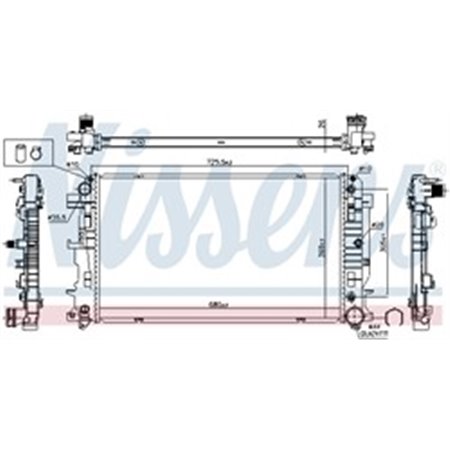 627062 Radiator, engine cooling NISSENS