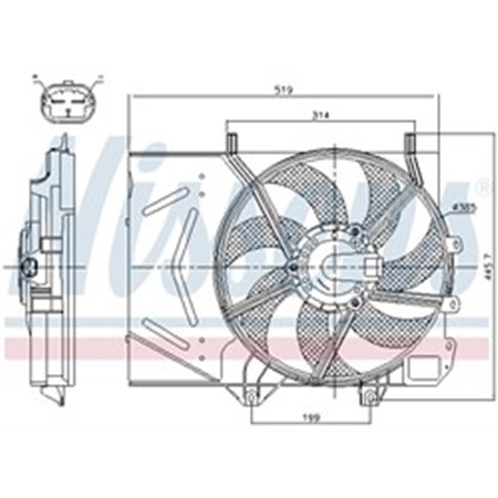 85986 Fan, engine cooling NISSENS