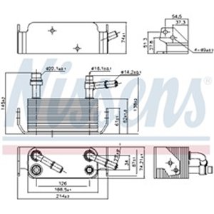 NIS 91280 Oil radiator fits: LAND ROVER DISCOVERY IV, RANGE ROVER SPORT I 3