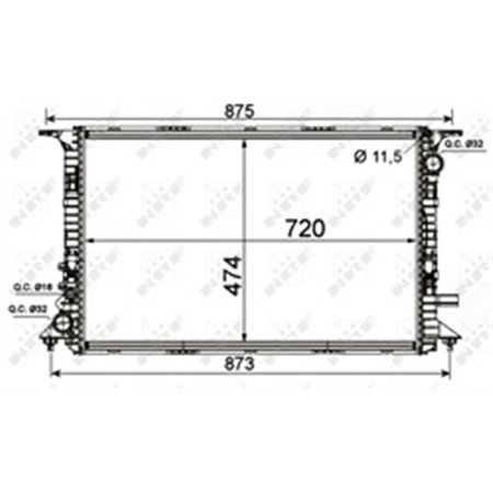 53013 Radiator, engine cooling NRF