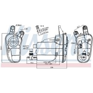 NISSENS 996128 - Coolant expansion tank (with plug) fits: AUDI A4 ALLROAD B8, A4 B8, A5, Q5 10.07-05.17