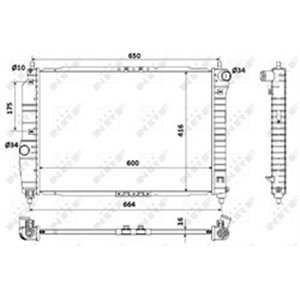 NRF 53902A Mootori radiaator sobib: CHEVROLET AVEO / KALOS DAEWOO KALOS 1.2