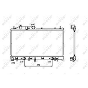 NRF 53700 Mootori radiaator sobib: SUBARU FORESTER, IMPREZA, LEGACY IV, OUT