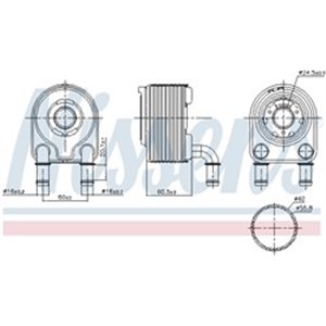 NISSENS 91249 - Oil radiator fits: RENAULT GRAND SCENIC III, MEGANE, MEGANE III, SCENIC III 1.4 02.09-