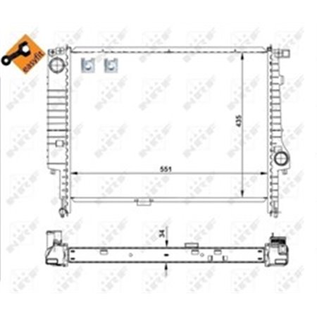 NRF 509558 - Engine radiator (with easy fit elements) fits: BMW 3 (E30), 3 (E36), 5 (E34), 7 (E32) 2.0-3.0 09.83-11.99