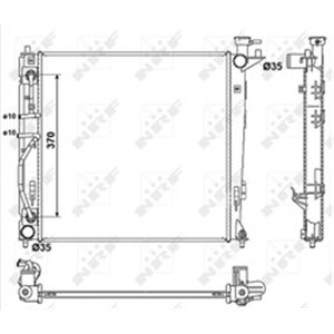 NRF 53053 Mootori radiaator sobib: HYUNDAI IX35 KIA SPORTAGE III 2.0D 08.0