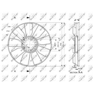 NRF 49813 Ventilaatori ventilaator (läbimõõt 755 mm, number łopat 9) MAN TG