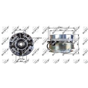 NRF 49701 - Fan clutch (number of pins: 2) fits: IVECO DAILY I, DAILY II, DAILY III 8140.21.200-8149.03 01.85-07.07