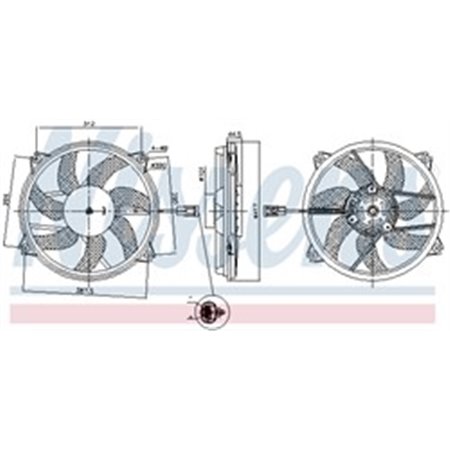 850035 Fan, engine cooling NISSENS