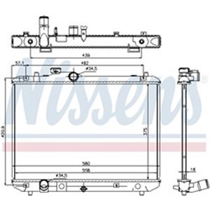 69400 Radiaator,mootorijahutus NISSENS - Top1autovaruosad